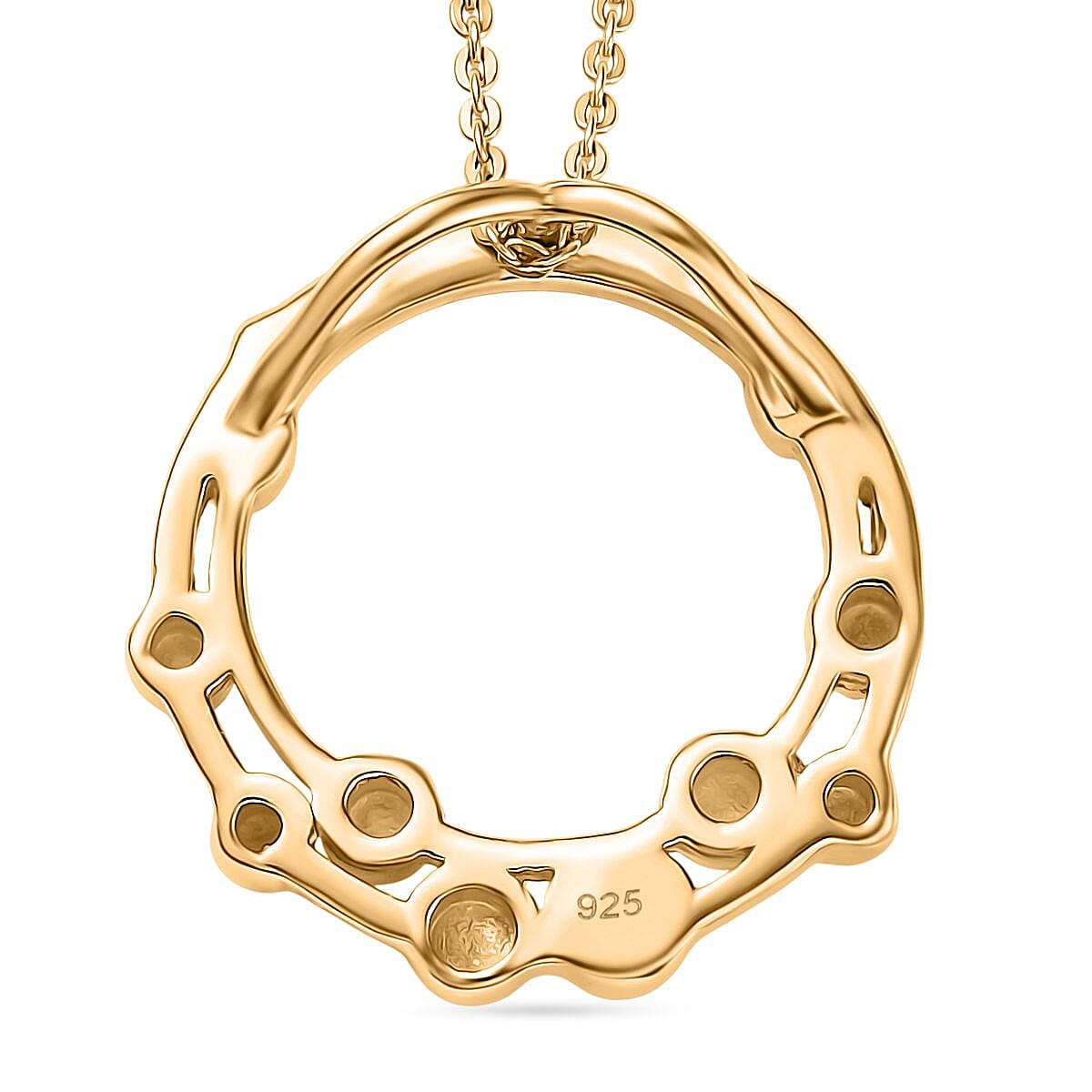 One Time Designer Closeout Deal - Bubble Pendant with Chain (Size 20) in Yellow Gold Overlay Sterling Silver 4366515 5