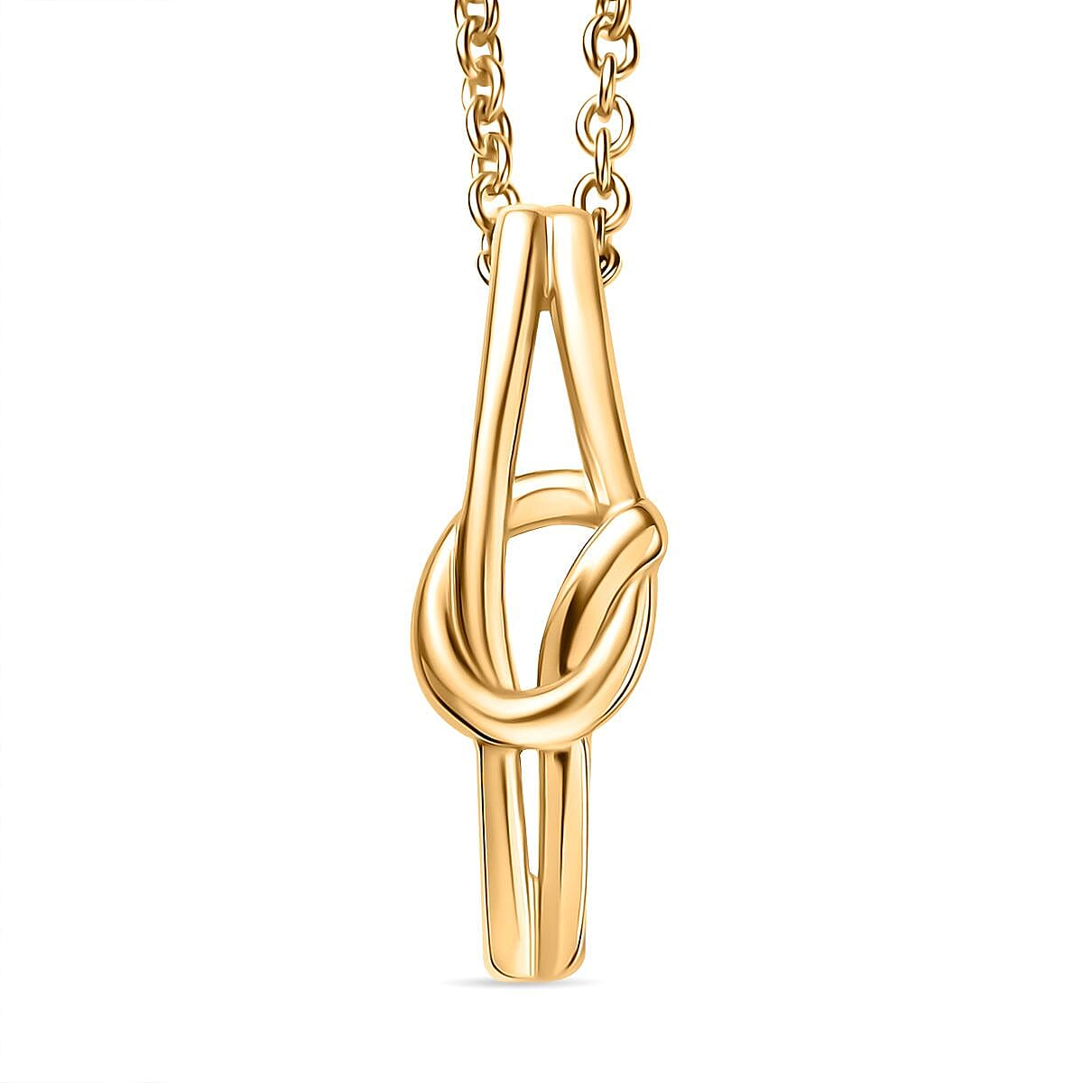 Love Knot Pendant with Chain in Yellow Gold Tone (Size 20) 4366523 0