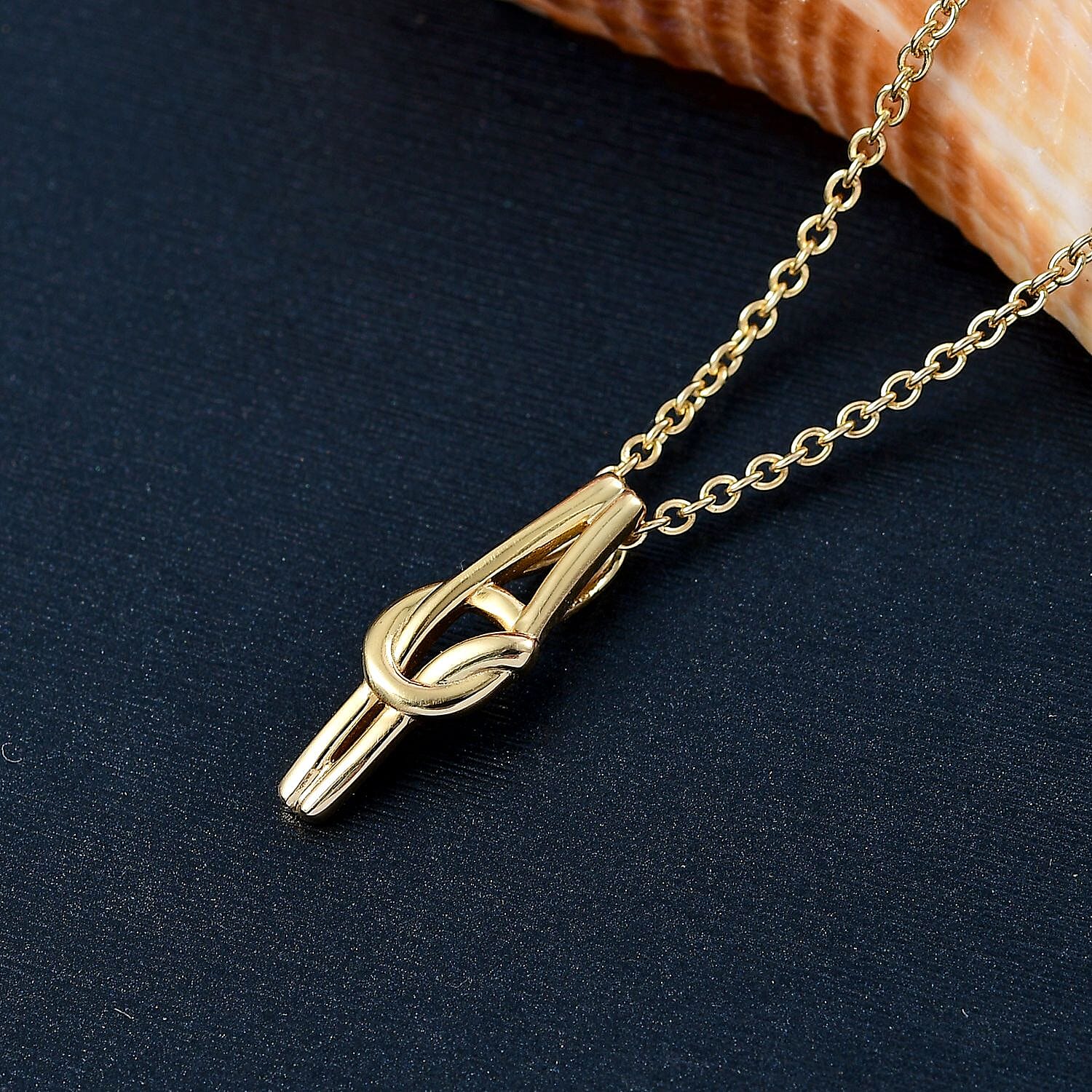 Love Knot Pendant with Chain in Yellow Gold Tone (Size 20) 4366523 3