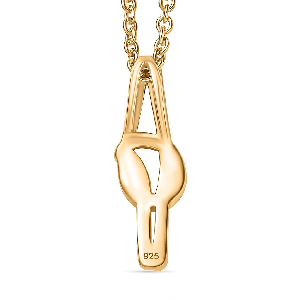 Love Knot Pendant with Chain in Yellow Gold Tone (Size 20)