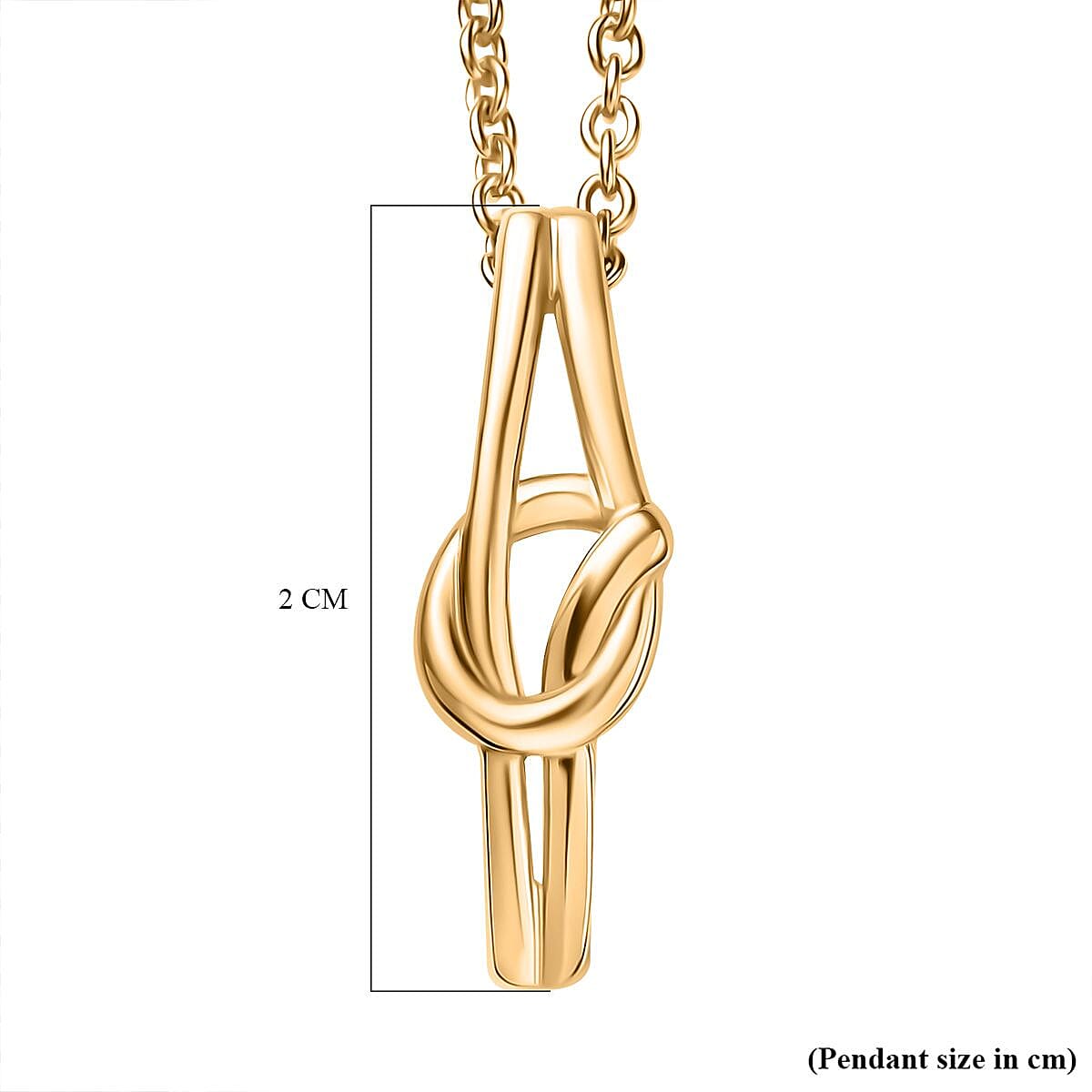 Love Knot Pendant with Chain in Yellow Gold Tone (Size 20) 4366523 7