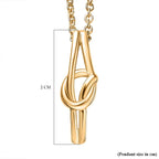 Love Knot Pendant with Chain in Yellow Gold Tone (Size 20)