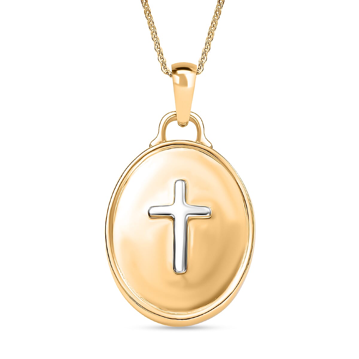 Pendant with Chain (Size 20) in 18K Yellow Gold Plated Sterling Silver 4329542 0