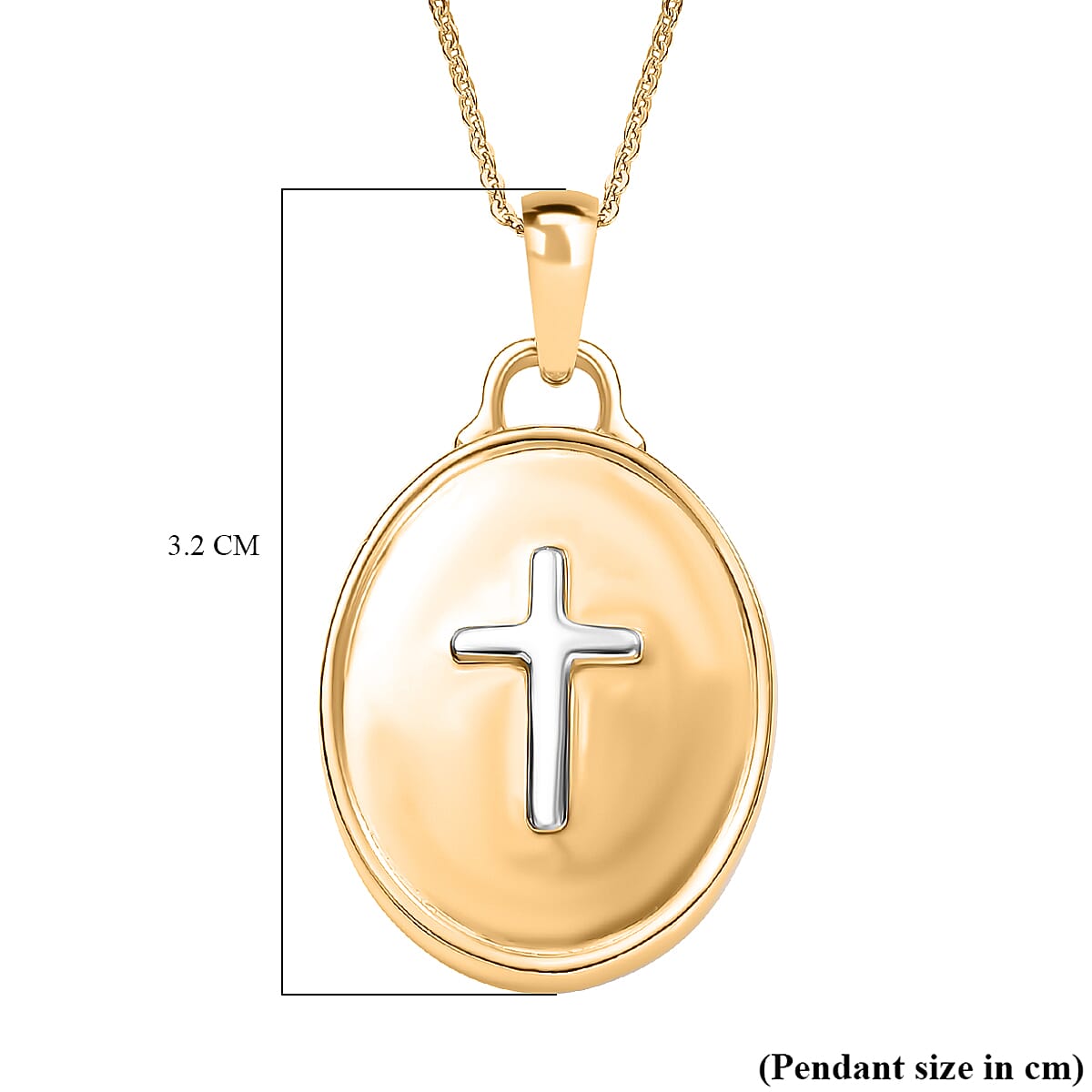 Pendant with Chain (Size 20) in 18K Yellow Gold Plated Sterling Silver 4329542 7
