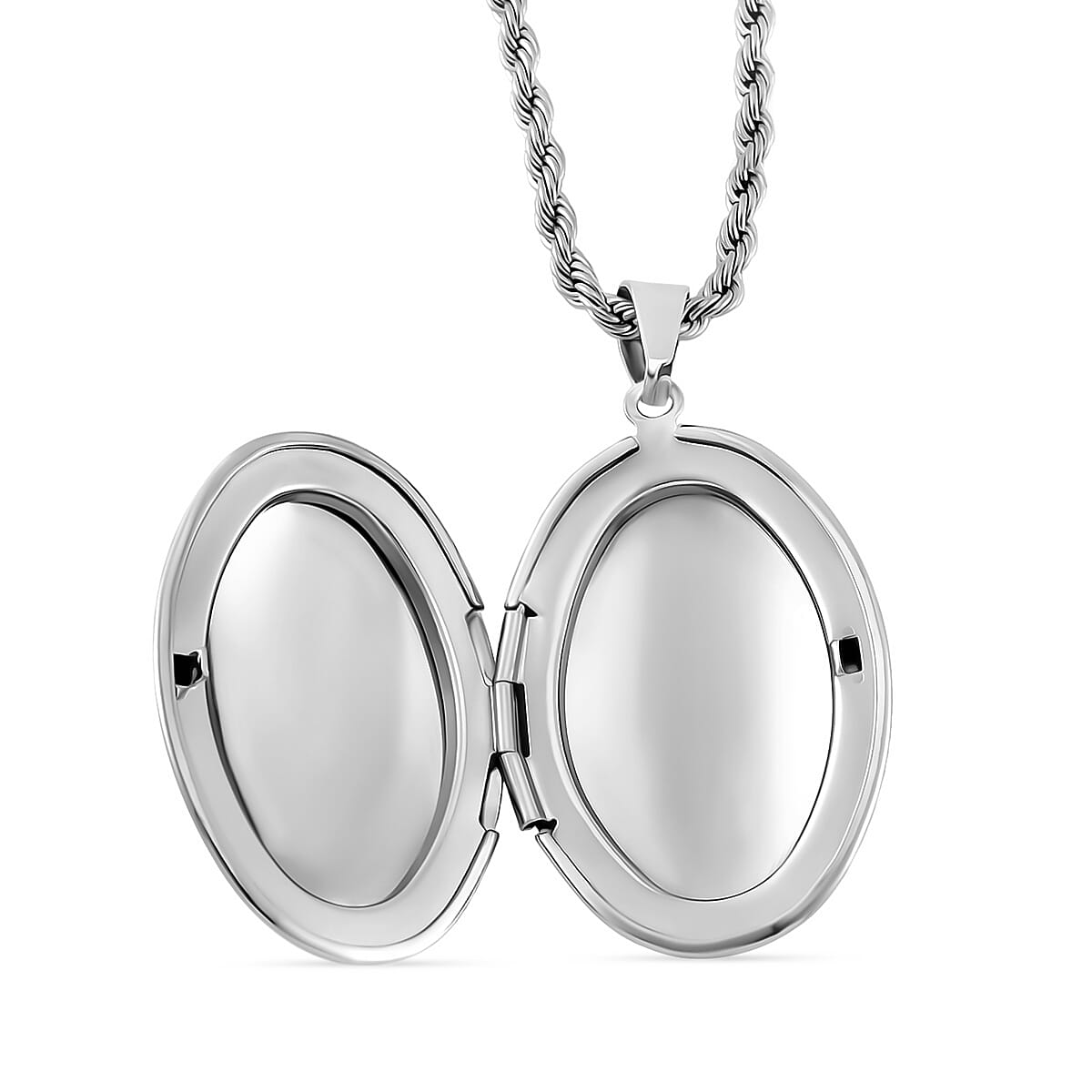 Engraved Locket Pendant with Rope Chain (Size - 22-2) 4337626 5