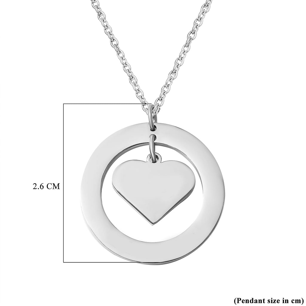 Pendant with Chain (Size - 20) in Stainless Steel