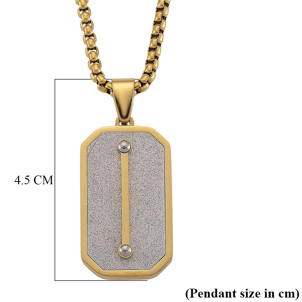 Pendant with Chain (Size - 24 - 2 Ext) in Dual Colour Tone 8250054 13
