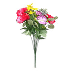 Peony Rose Large Faux Flower Bouquet - Multi