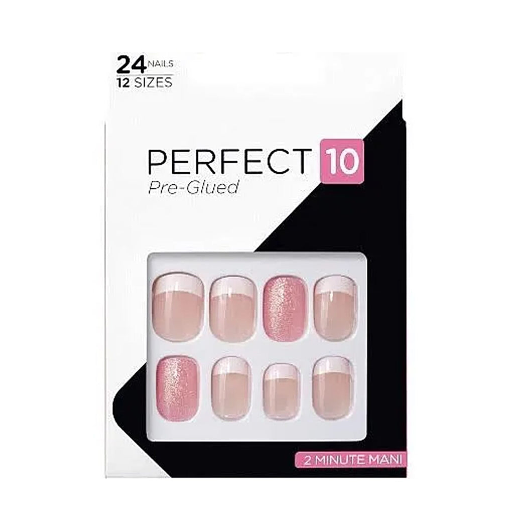 Perfect 10 Pre-Glued False Nails Lost in Paris - Glitter
