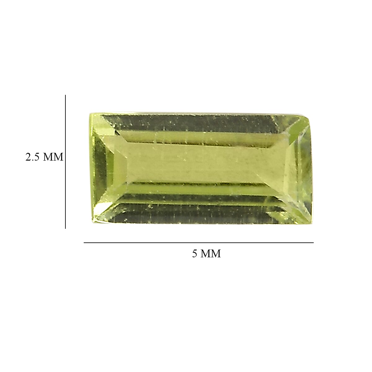 Set of 3 Peridot Loose Gemstones in Baguette Shape 0.66 Ct. (5x2.5 mm) 8068395 5