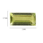 Peridot Baguette Gemstone 0.61 Ct. - 5x2.5 mm