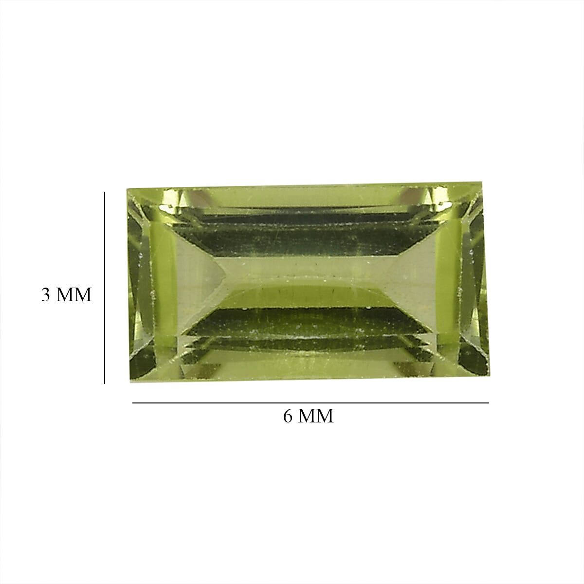 Set of 3 Peridot Loose Gemstones in Baguette Shape 1.05 Ct. (6x3 mm) 8068403 4