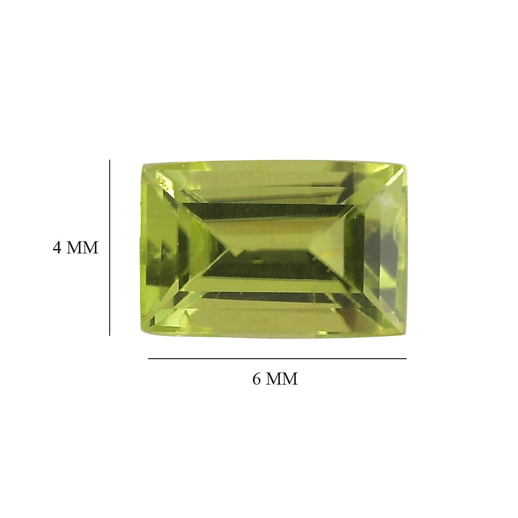 Peridot Baguette Gemstone 1.61 Ct. - 6x4 mm