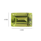 Peridot Baguette Gemstone 1.61 Ct. - 6x4 mm