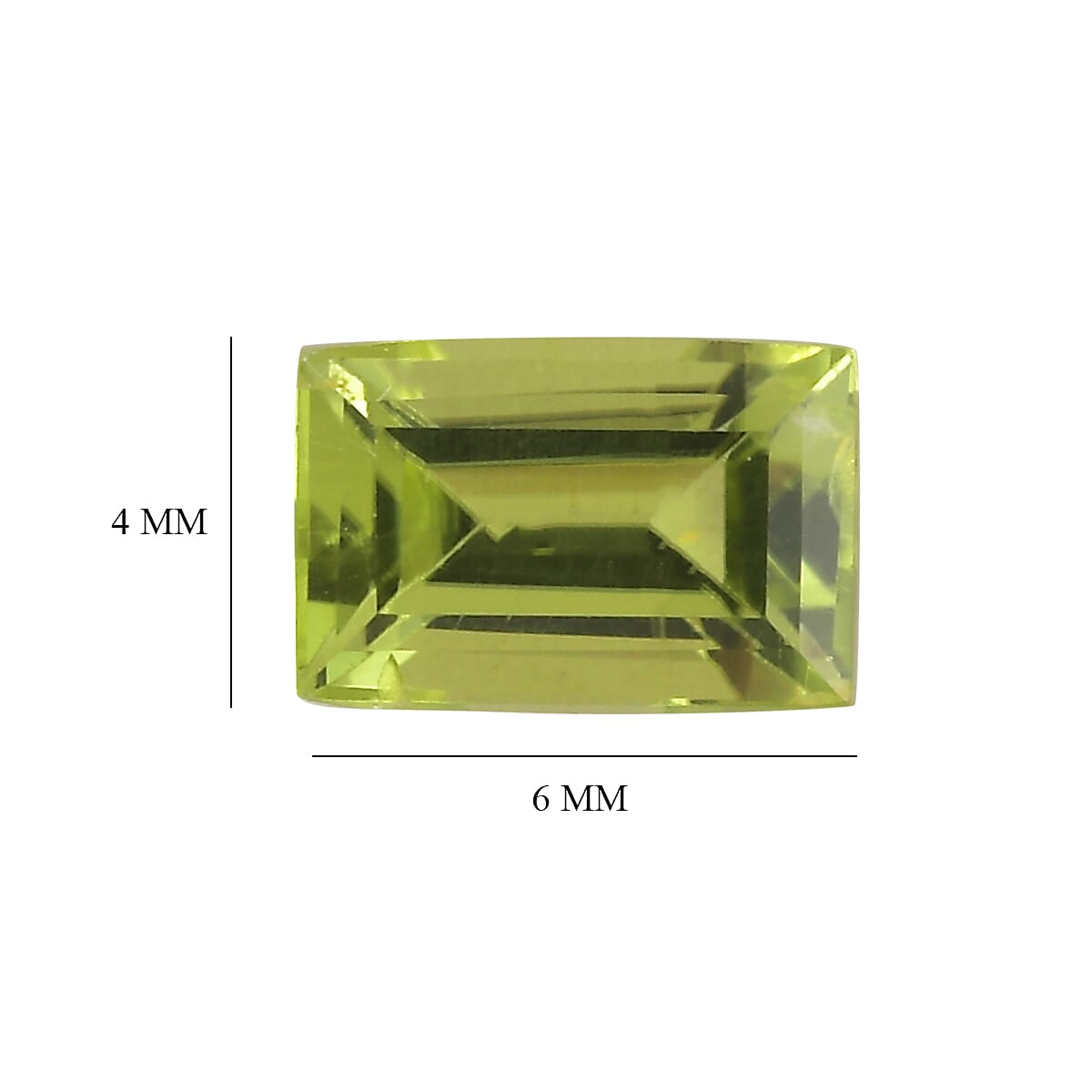 Set of 3 Peridot Loose Gemstones in Baguette Shape 1.61 Ct. (6x4 mm) 8068404 4