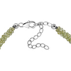 Peridot  Bracelet (Size - 7.5-2 EXT) in Rhodium Overlay Sterling Silver 20.0 Ct.
