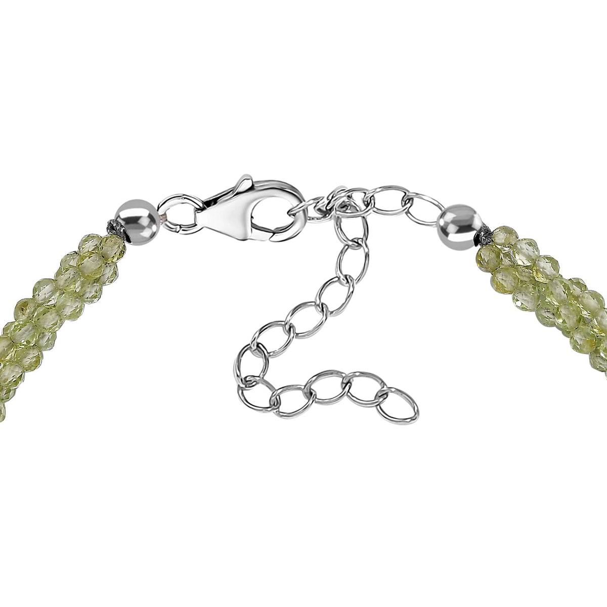 Peridot Bracelet (Size - 7.5+2 EXT) in Rhodium Overlay Sterling Silver 20.0 Ct. 7955896 3