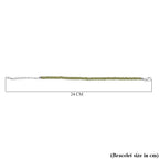 Peridot  Bracelet (Size - 7.5-2 EXT) in Rhodium Overlay Sterling Silver 20.0 Ct.