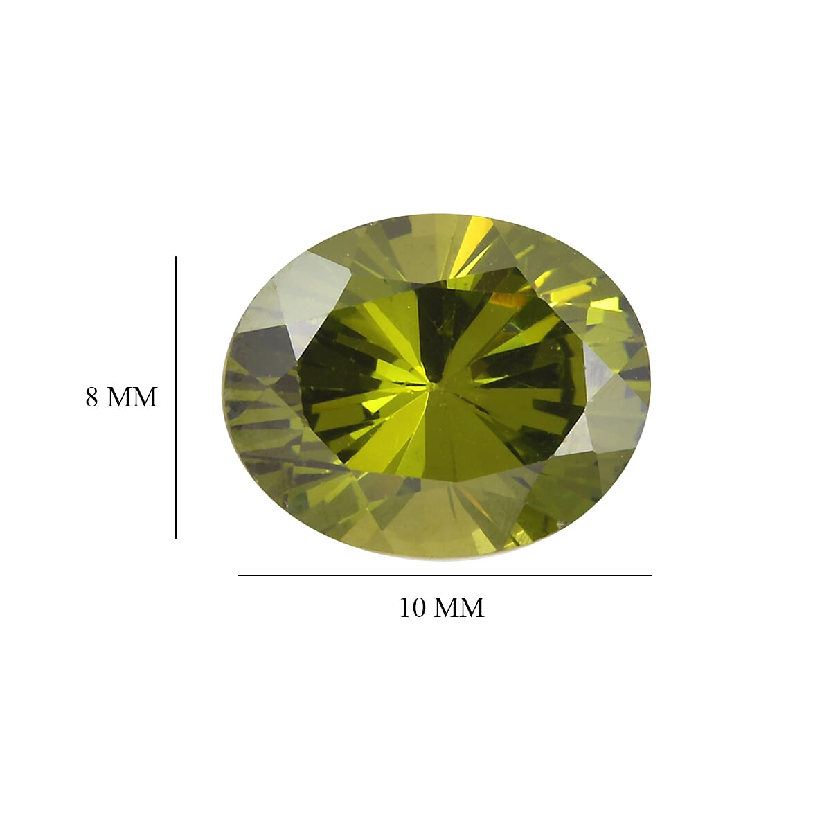4.03 Ct. Peridot Cubic Zirconia Loose Gemstone in Oval Shape (10x8mm) 8068415 5