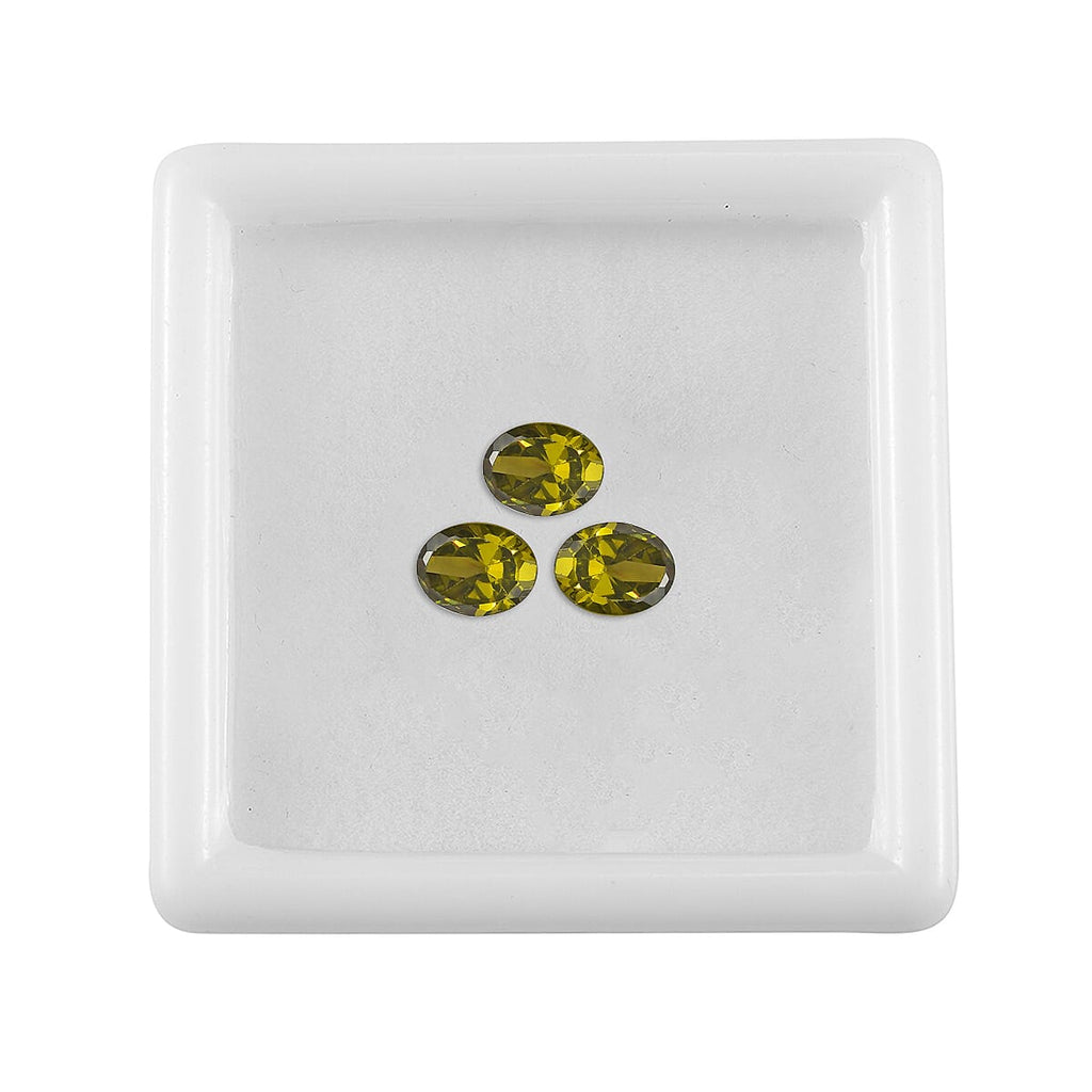 Peridot Cubic Zirconia Oval Shape Gemstone 1.48 Ct. - 5x4 mm