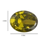 Peridot Cubic Zirconia Oval Shape Gemstone 1.48 Ct. - 5x4 mm