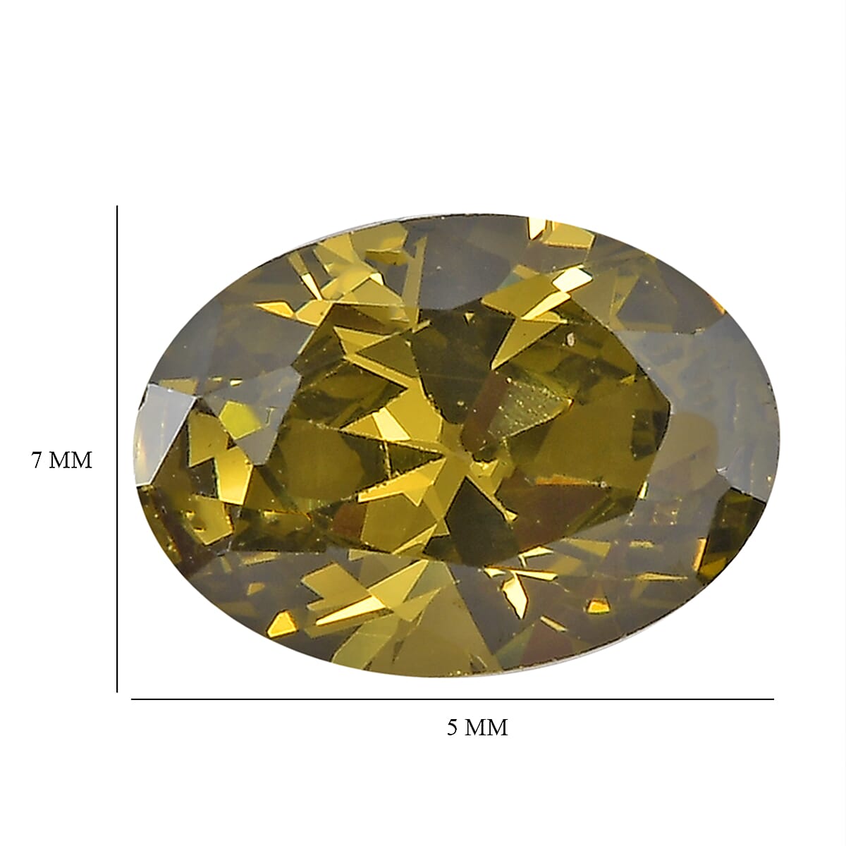Set of 3 Peridot Cubic Zirconia Loose Gemstones in Oval Shape  3.47 Ct. (7x5mm) 8068417 4