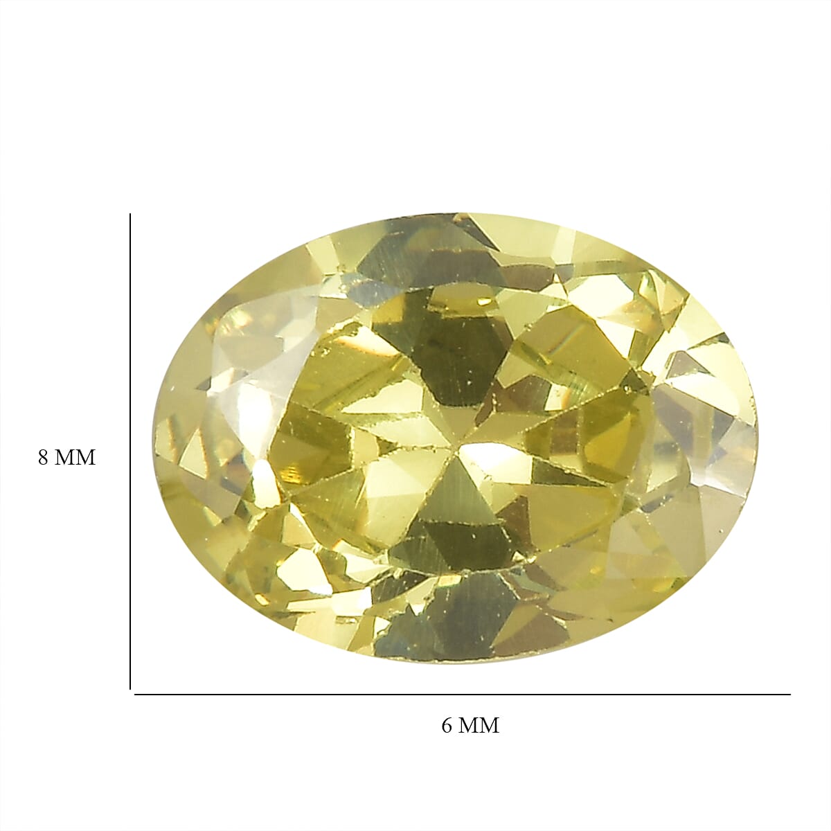 Set of 3 Peridot Cubic Zirconia Loose Gemstones in Oval Shape  5.91 Ct. (8x6mm) 8068418 4