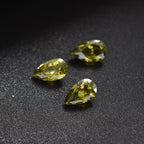 Peridot Cubic Zirconia Pear Shape Gemstone 0.86 Ct. - 5x3 mm