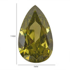 Peridot Cubic Zirconia Pear Shape Gemstone 0.86 Ct. - 5x3 mm
