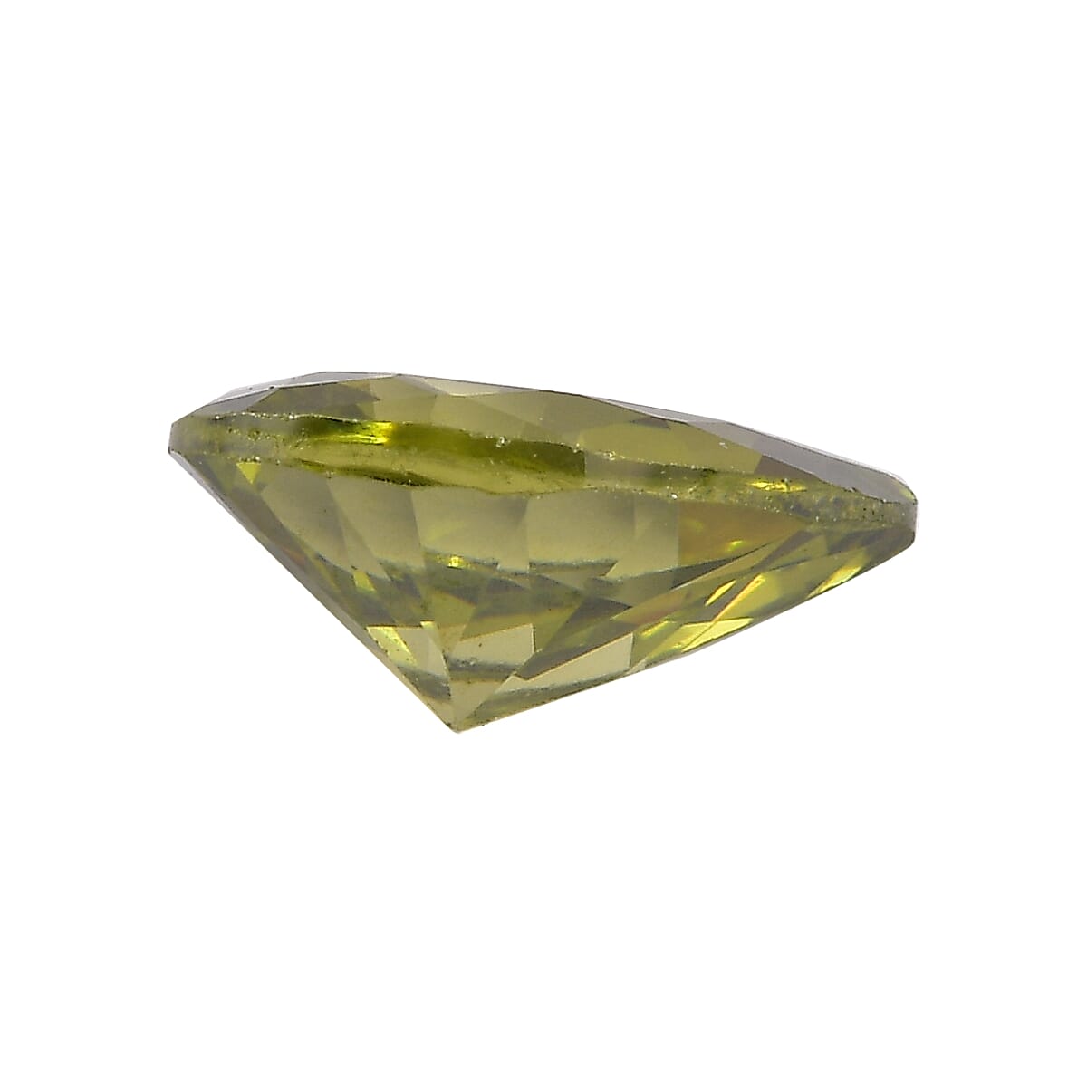 Set of 3 Peridot Cubic Zirconia Loose Gemstones in Pear Shape 3.32 Ct. (7x5 mm) 8068420 2