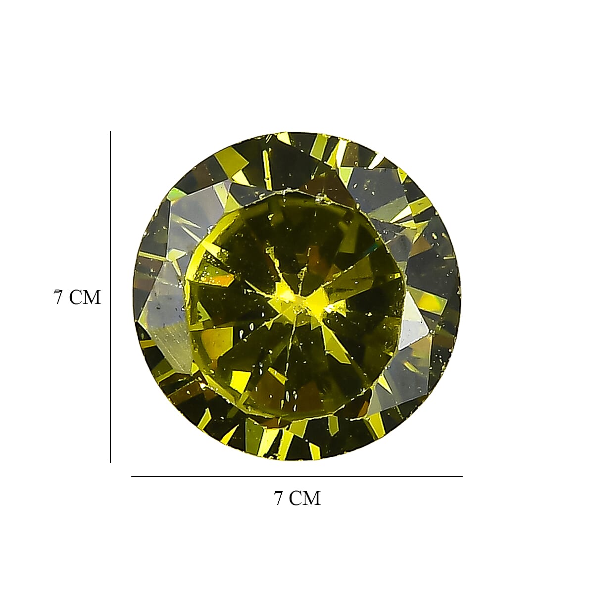 Peridot Cubic Zirconia Round 7 mm Gemstone, 2.00 Ct 8508167 5