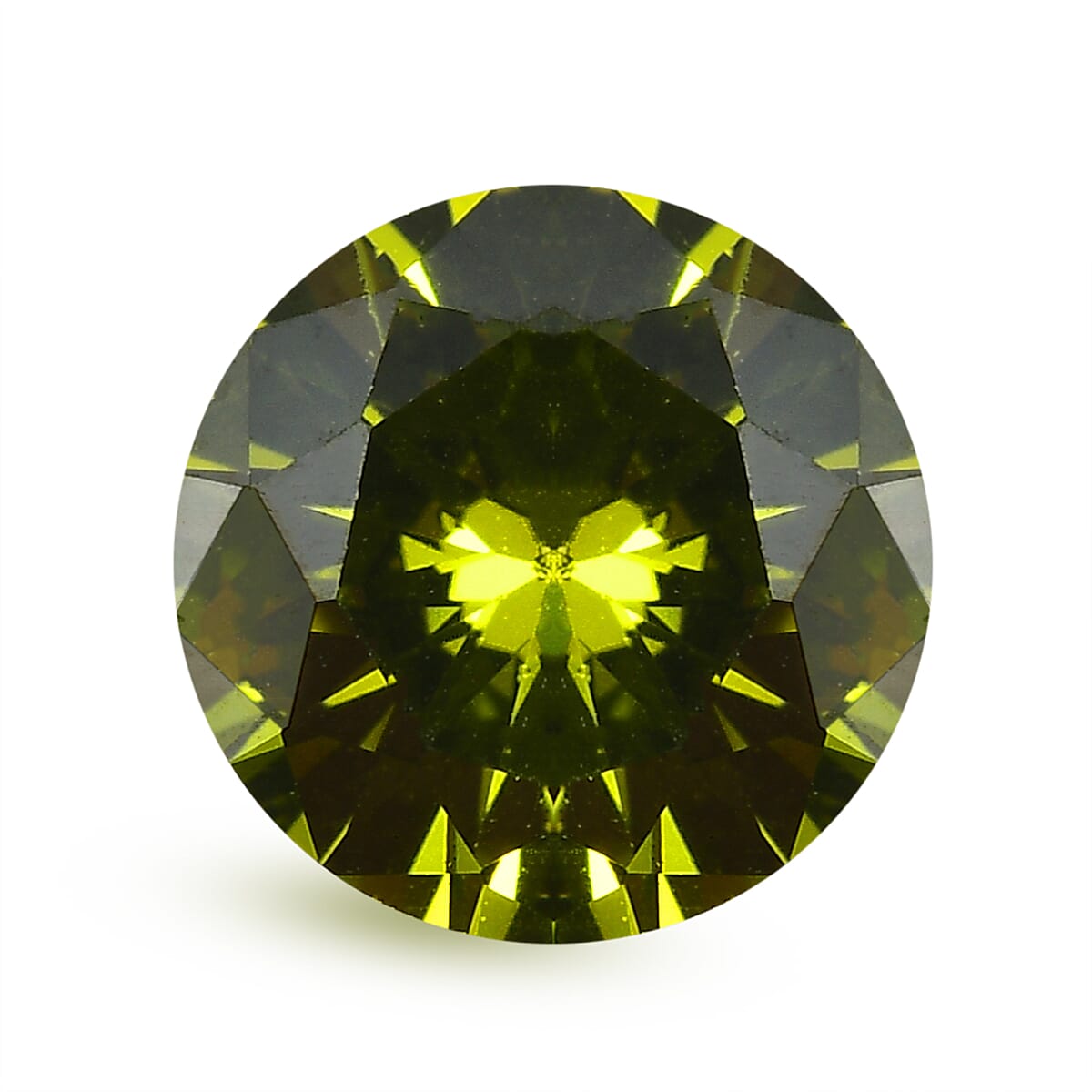 Peridot Cubic Zirconia Round 8 mm Gemstone, 3.36 Ct 8511511 0