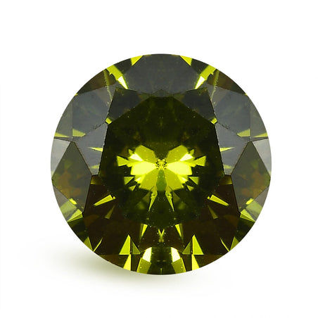 Peridot Cubic Zirconia Round 8 mm Gemstone, 3.36 Ct 8511511 1