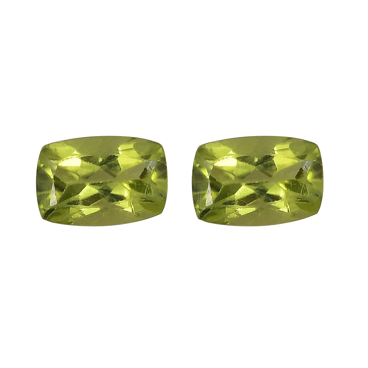 Set of 2 A Peridot Loose Gemstones in Cushion Shape (6x4mm) 0.97 ct. 8025912 0