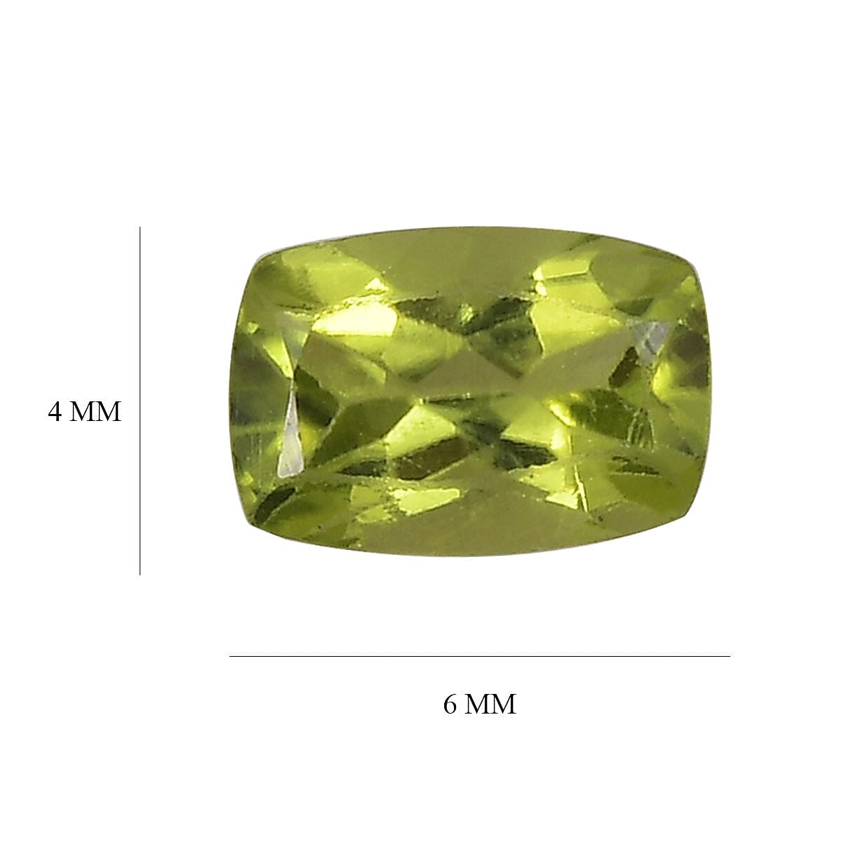Set of 2 A Peridot Loose Gemstones in Cushion Shape (6x4mm) 0.97 ct. 8025912 4