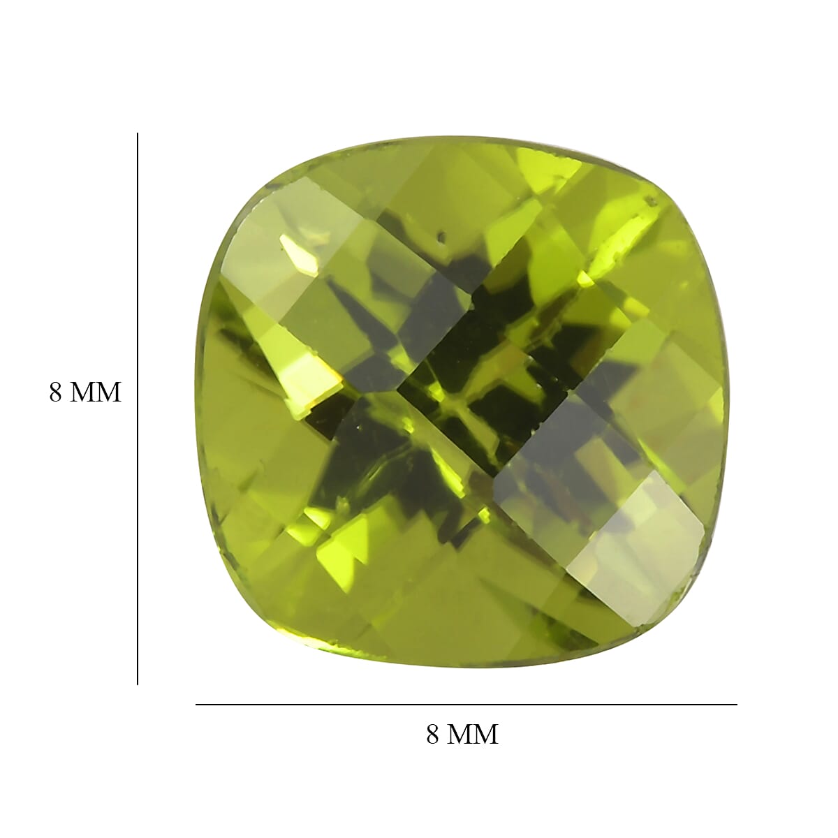 2.02 Ct.Peridot Loose Gemstone in Cushion Shape (8x8 mm) 8068405 4