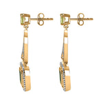 Peridot  Dangling Earring  Sterling Silver,  Silver Wt. 6 Gms  2.736  Ct.