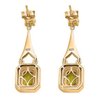 Peridot  Dangling Earring  Sterling Silver,  Silver Wt. 6 Gms  2.736  Ct.