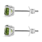 Peridot Push Back Earring  in Overlay Sterling Silver 1.60 Ct.