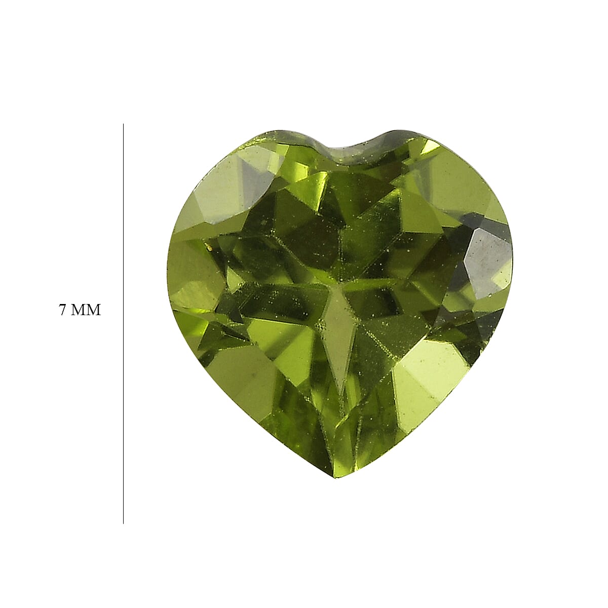 Peridot Loose Gemstone in Heart Shape (7.0mm) 7763296 4