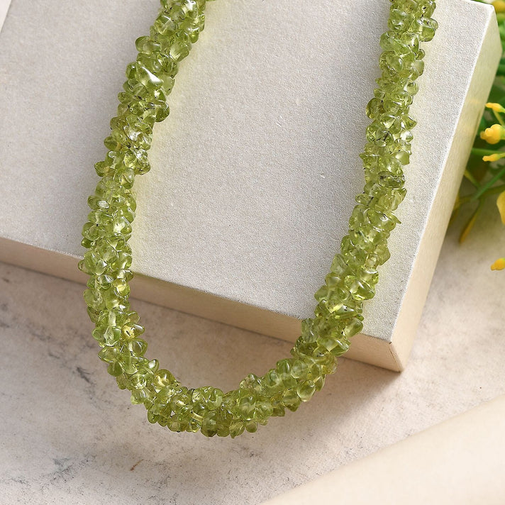 Peridot Necklace (Size - 20) in Platinum Overlay Sterling Silver 198.0 Ct. 7981501 2