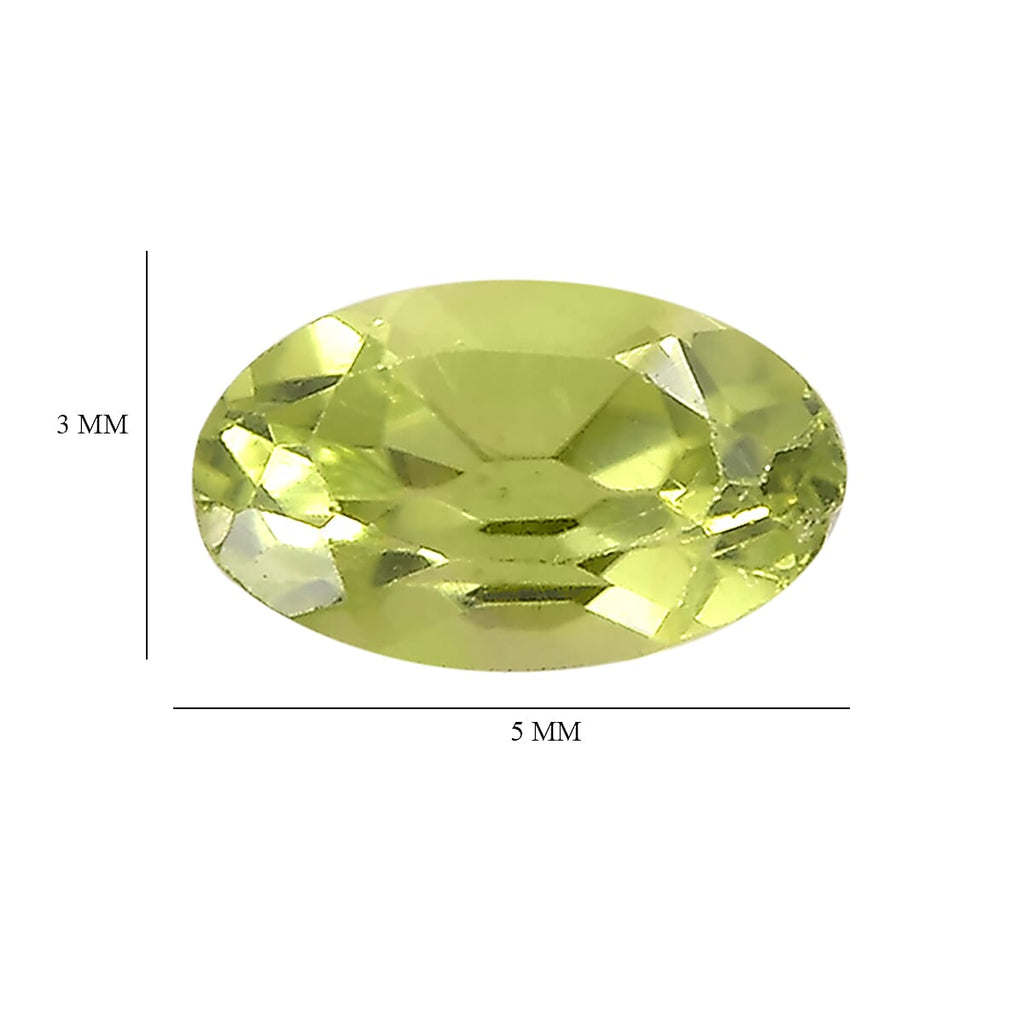 Peridot Oval Shape Gemstone 0.62 Ct. - 5x3 mm