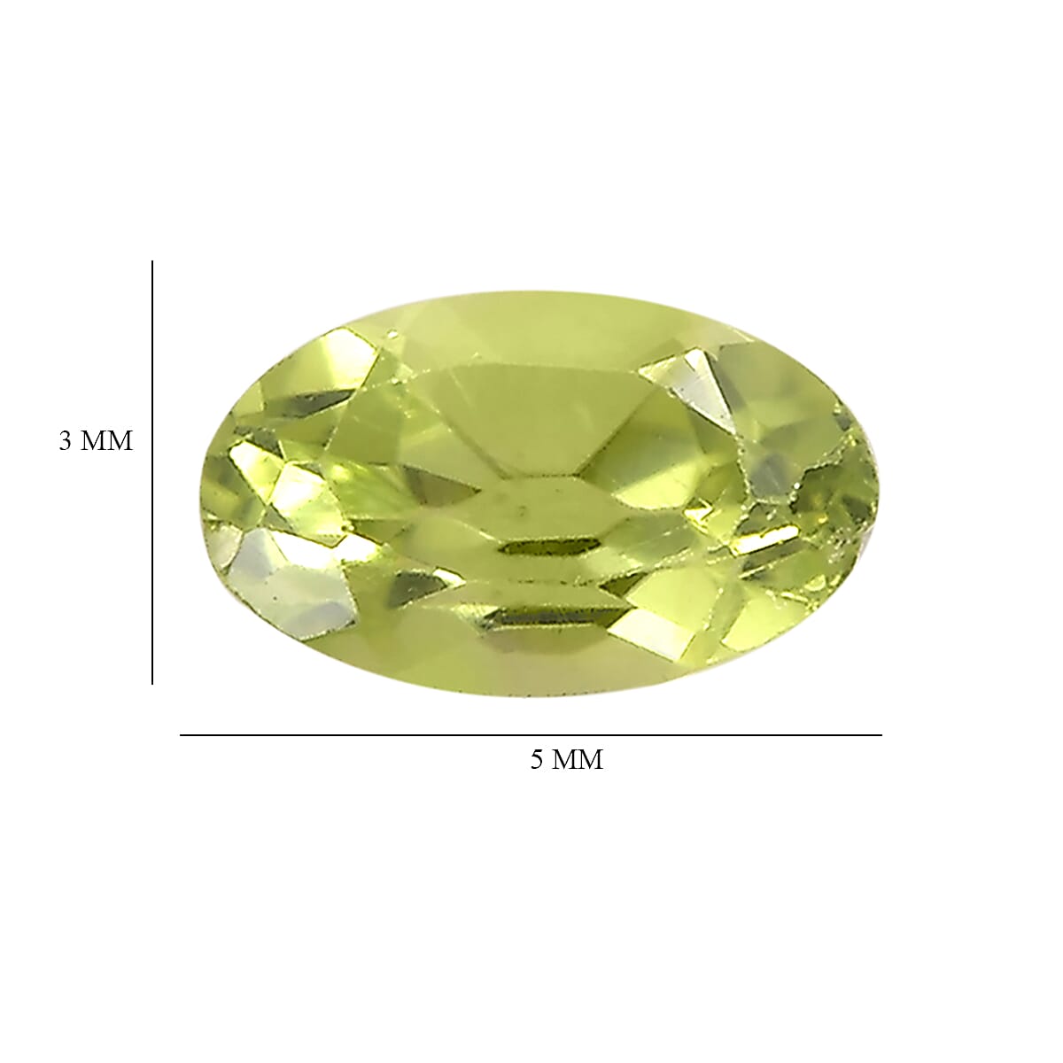 Set of 3 Peridot Loose Gemstones in Oval Shape  0.62 Ct. (5x3mm) 8070552 4