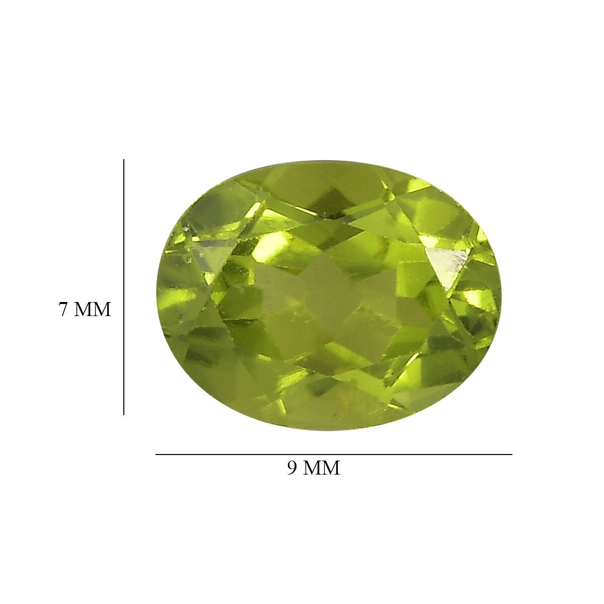 A Peridot Loose Gemstone in Oval Shape (9x7mm) 1.63 ct. 8025930 4