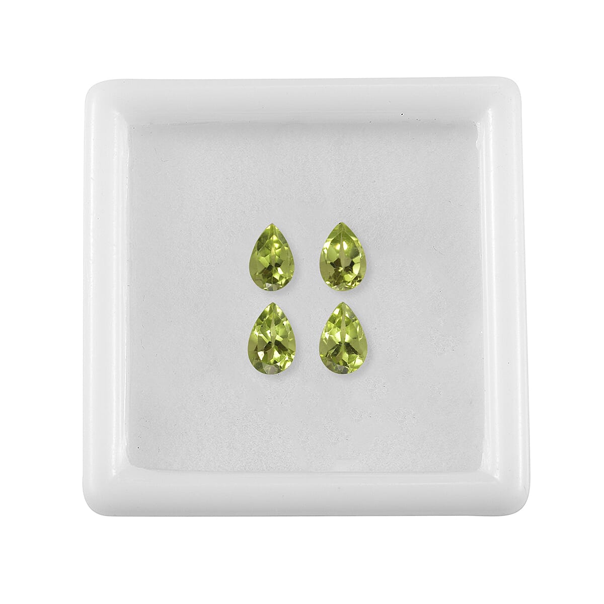Set of 4 Peridot Loose Gemstones in Pear Shape (6x4mm) 7763299 3