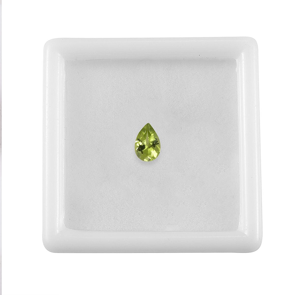 A Peridot Loose Gemstone in Pear Shape (6x4mm) 0.38 ct. 8025915 3