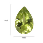 Peridot Pear Shape Gemstone 0.38 Ct