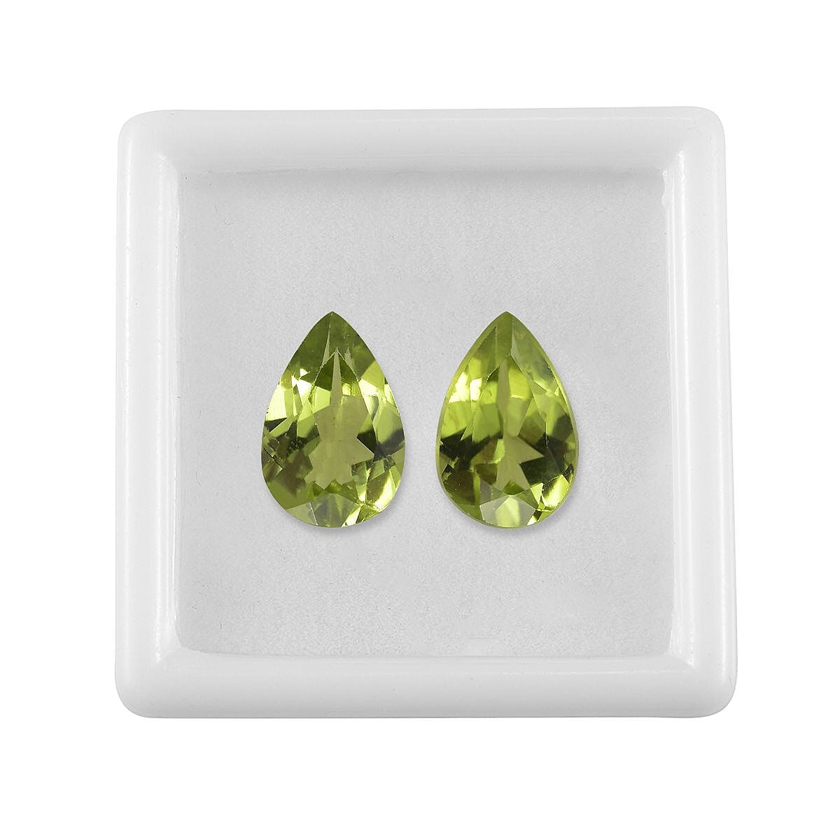 Set of 2 Peridot Loose Gemstones in Pear Cut (9x6mm) 7751308 4