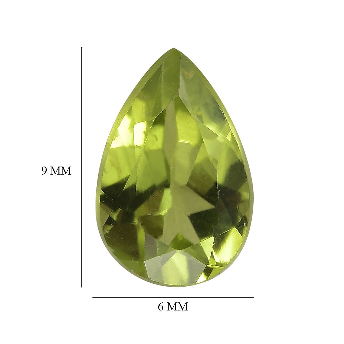Set of 2 Peridot Loose Gemstones in Pear Cut (9x6mm) 7751308 5