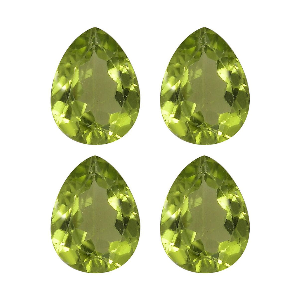 Peridot Pear Shape Gemstones 6.02 Ct